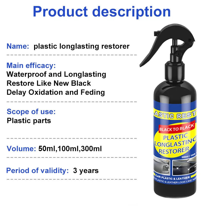 Car Plastic Restorer Back To Black Gloss Car Cleaning Product