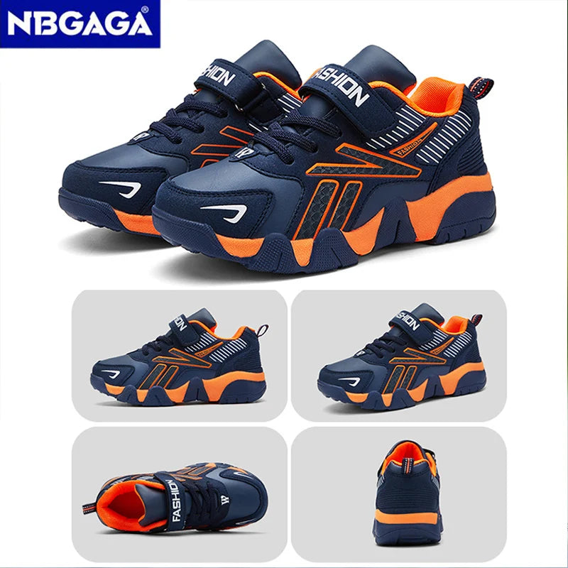 Children Boys Shoes School Sports Fashion Leather