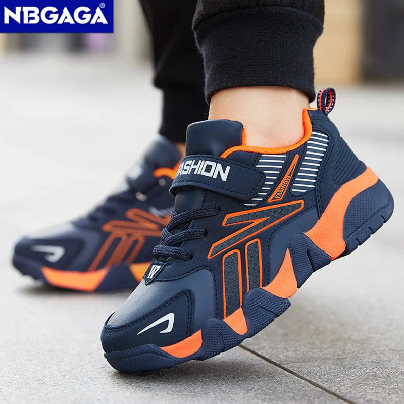 Children Boys Shoes School Sports Fashion Leather