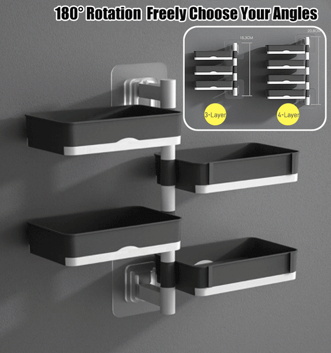 Wall Mounted 03 Tiers Soap Holder