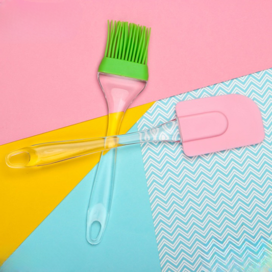 2pc Set Of Big Brush & Spatula Set