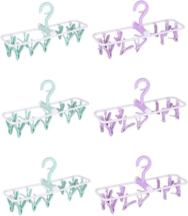 12 Clip Folding Drying Rack