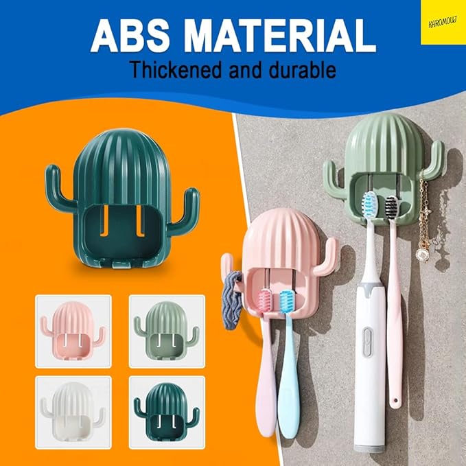 Wall Mounted Cactus Toothbrush Holder