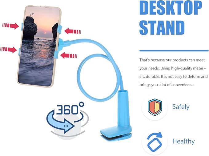 360° Rotatable Mobile Phone Holder with Flexible Stand