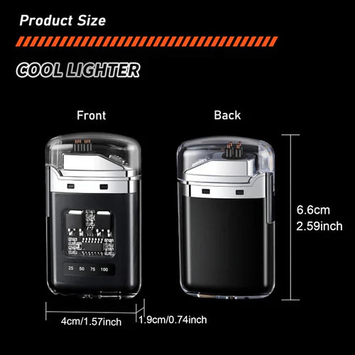Rechargeable Dual Electric Arc Lighter with LED Display
