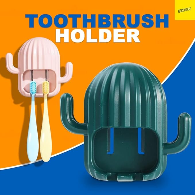 Wall Mounted Cactus Toothbrush Holder