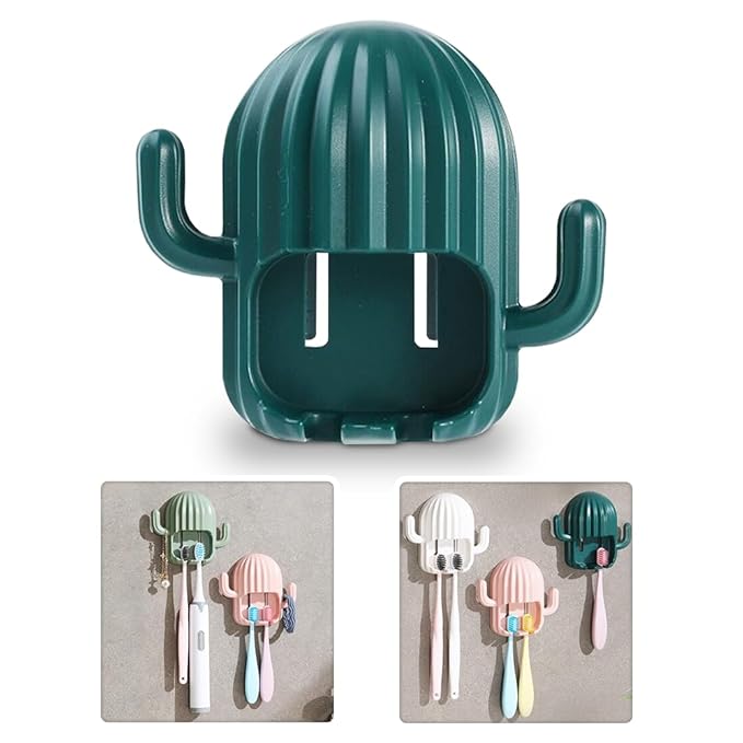 Wall Mounted Cactus Toothbrush Holder