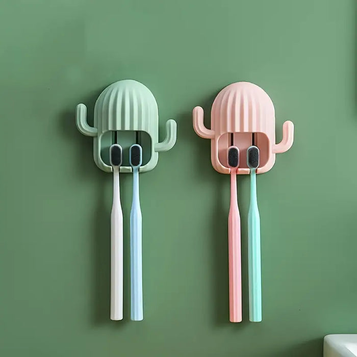Wall Mounted Cactus Toothbrush Holder