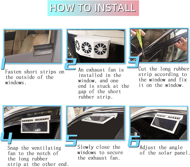 Solar Powered Car Ac Fan