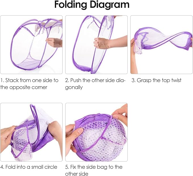 Foldable Nylon Laundry Basket