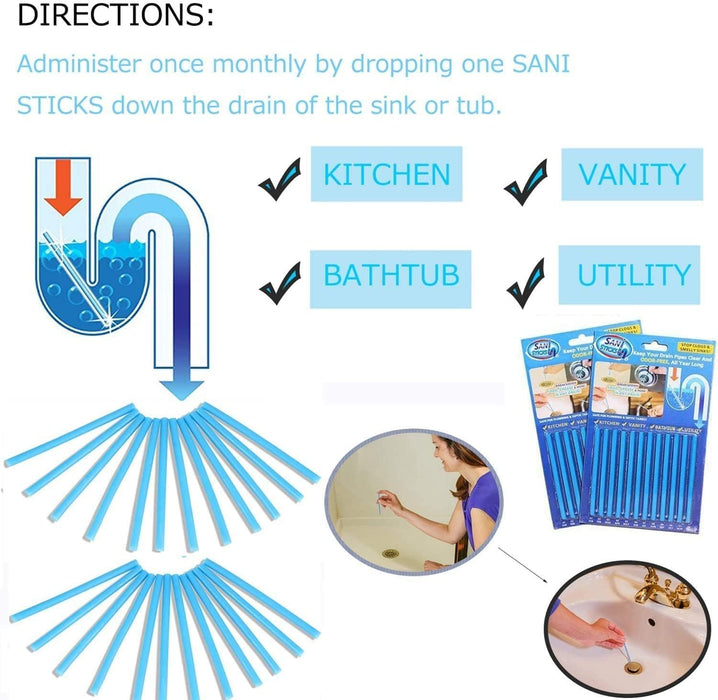 MAGIC DRAIN CLEANER STICKS (EACH PACK 12 STICK)