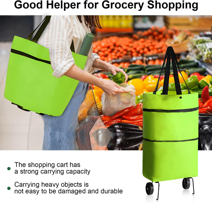 Folding Shopping Trolley Bag With Wheel