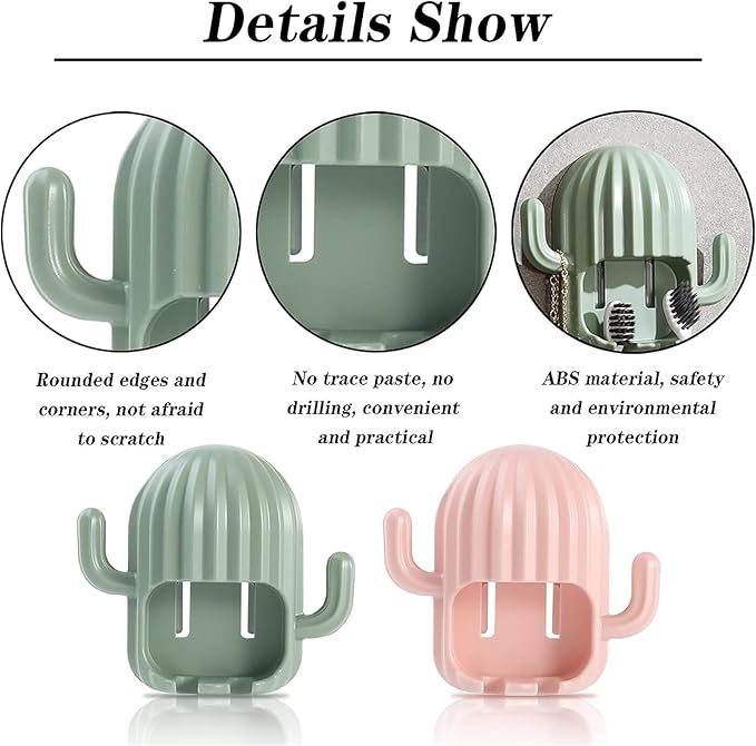 Wall Mounted Cactus Toothbrush Holder