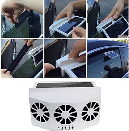 Solar Powered Car Ac Fan