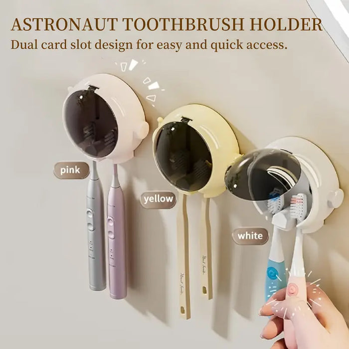 Wall Mounted Astronaut Toothbrush Holder