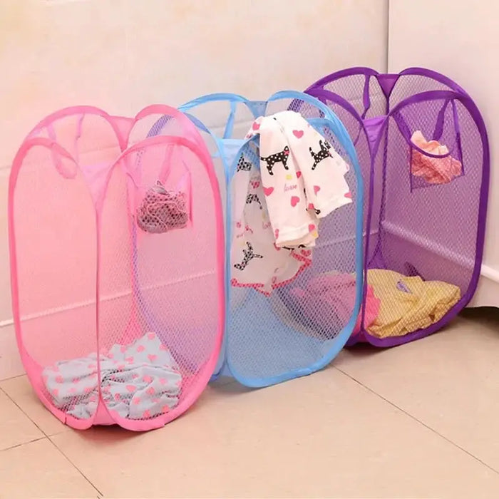 Foldable Nylon Laundry Basket