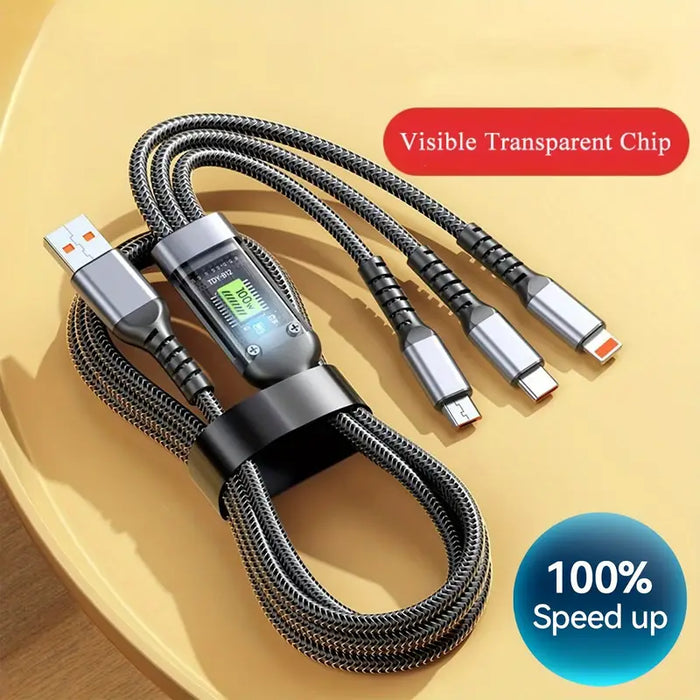 100W 3 in 1 Fast Charging Cable