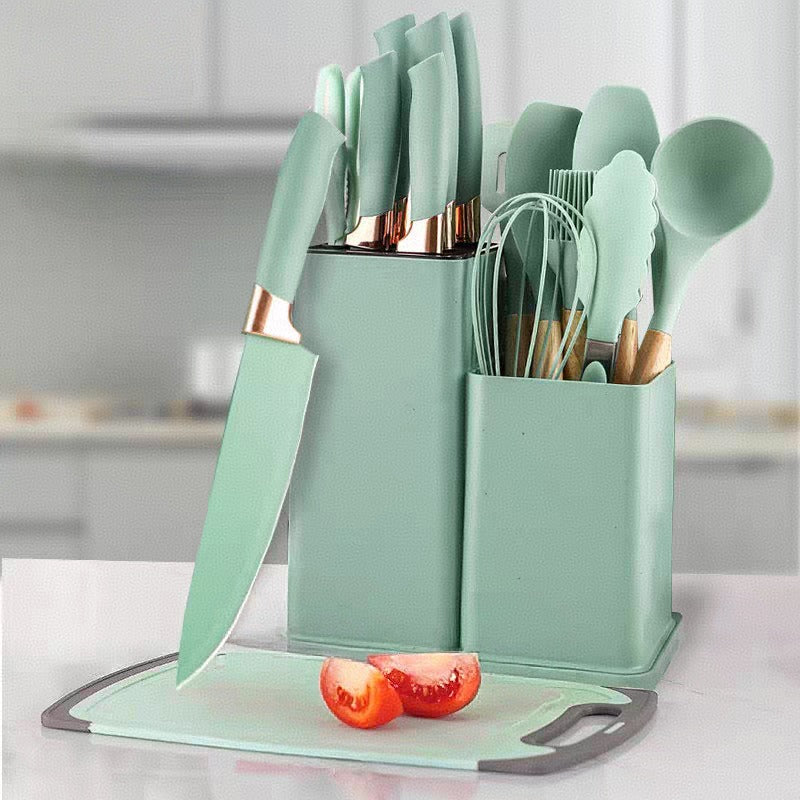 19-Piece Silicone Kitchen Utensil Set