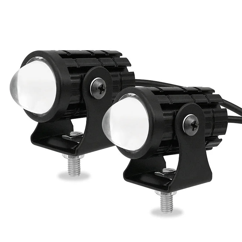 12V Motorcycle Mini Driving Light Dual Colo