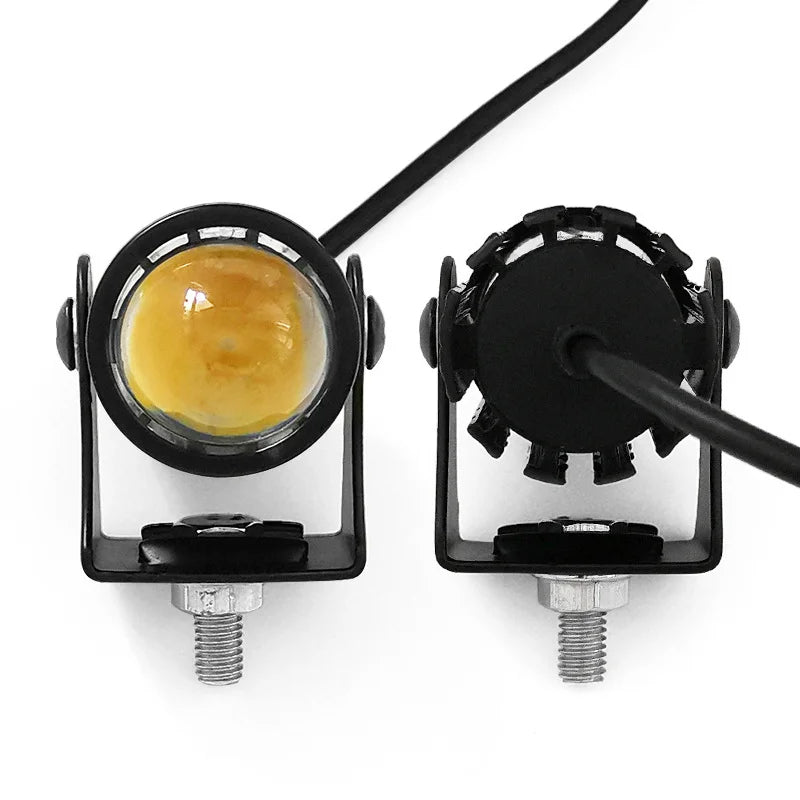 12V Motorcycle Mini Driving Light Dual Colo