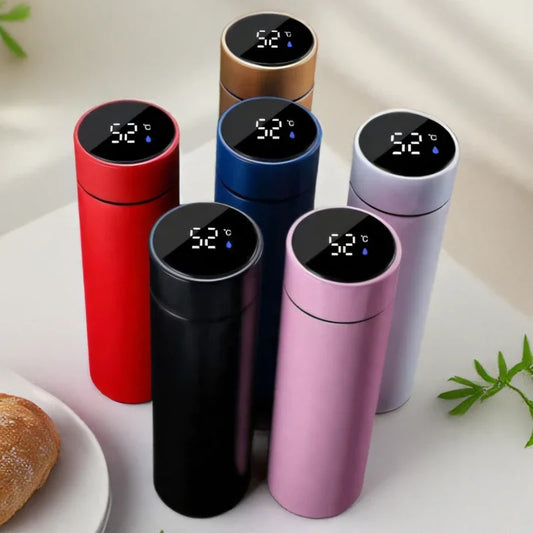 Coffee Bottle with Digital Temperature Display LED Intelligent Temperature Measurement Cup (500ml)
