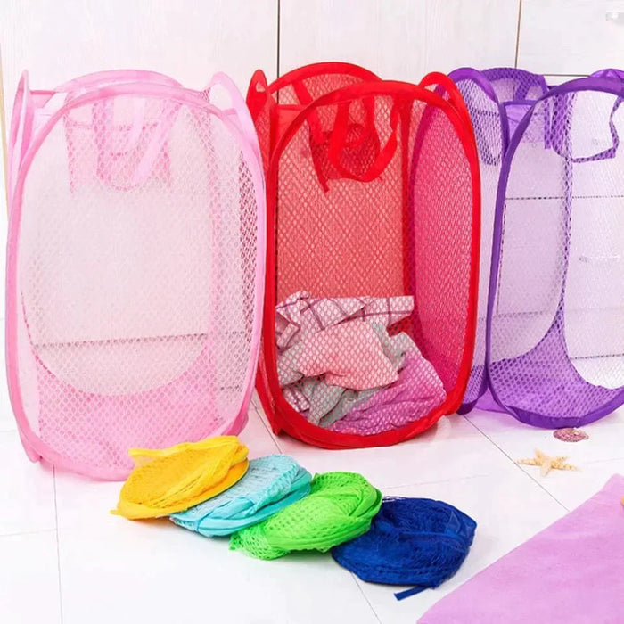 Foldable Nylon Laundry Basket