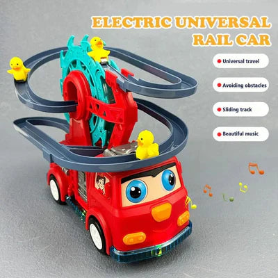 Fire Rail Car with Duck Slide Track