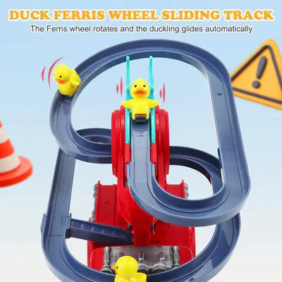 Fire Rail Car with Duck Slide Track