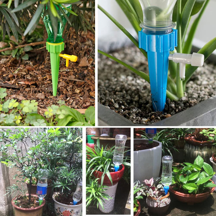 Self Spike Planter Drip Watering Device