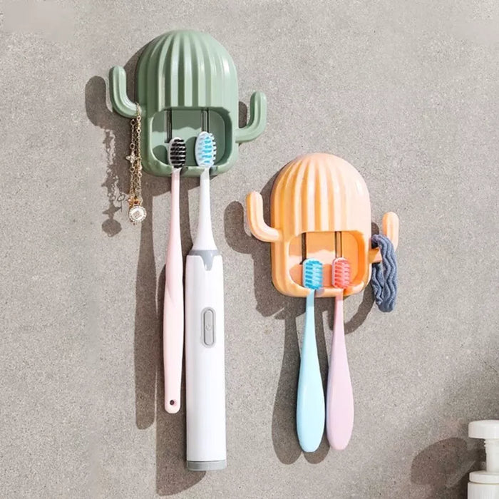 Wall Mounted Cactus Toothbrush Holder