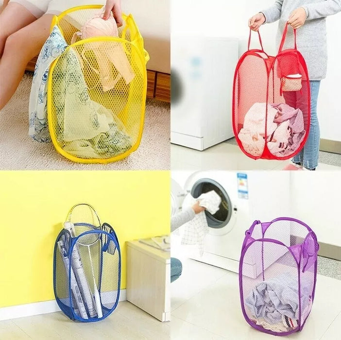 Foldable Nylon Laundry Basket