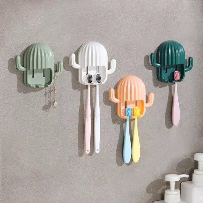 Wall Mounted Cactus Toothbrush Holder